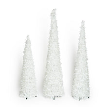 Load image into Gallery viewer, Tinsel and Holly Collapsible Trees - Set of 3
