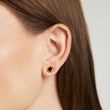 Load image into Gallery viewer, person wearing the Dean Davidson Signature Small Knockout Studs in black
