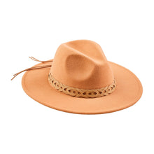 Load image into Gallery viewer, Fedora Hat with Leather Trim
