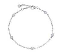 Crislu Aura Station Bracelet Finished in Platinum - cttw 0.60