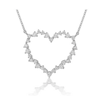 Crislu Adore Open Heart Necklace