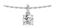 Crislu Evertwined Rope Necklace Finished in Pure Platinum