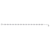Crislu Embraced Radiant Chain Bracelet Finished in Pure Platinum