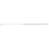 Crislu Embraced Round Half Chain Bracelet Finished in Pure Platinum
