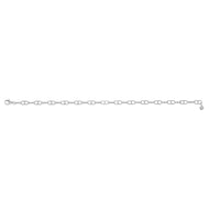 Crislu Embraced Pave Link Bracelet Finished in Pure Platinum