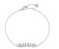 Crislu Flora Cluste Bracelet Finished in Pure Platinum