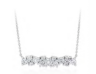 Crislu Flora Cluste Necklace Finished in Pure Platinum