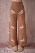 Load image into Gallery viewer, Brown and tan Horse Sweater Lounge Set - long pants
