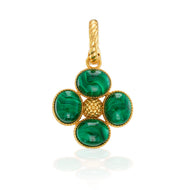 Capucine de Wulf Berry Clover Double Sided Pendant with green petals and bold center
