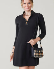 Load image into Gallery viewer, Spartina 449 Nora Half-Zip Dress w/Vegan Leather Black
