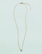 Load image into Gallery viewer, Little Lighthouse Necklace Cubic Zirconia showing the 17" long chain with extender 
