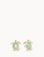 Sea La Vie Stud Earrings Sea La Vie/Sea Turtle with sea foam green stone