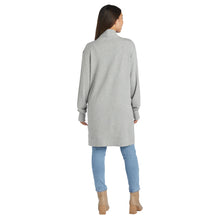 Load image into Gallery viewer, Ultra-Dream Cascade Bamboo Cardigan with Bracelet Thumbholes - Heather Grey
