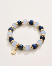 Load image into Gallery viewer, Spartina 449 Grand Stone Stretch Bracelet 10mm Blue
