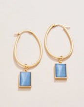 Load image into Gallery viewer, Spartina 449 Chateau Hoop Earrings Optic Blue
