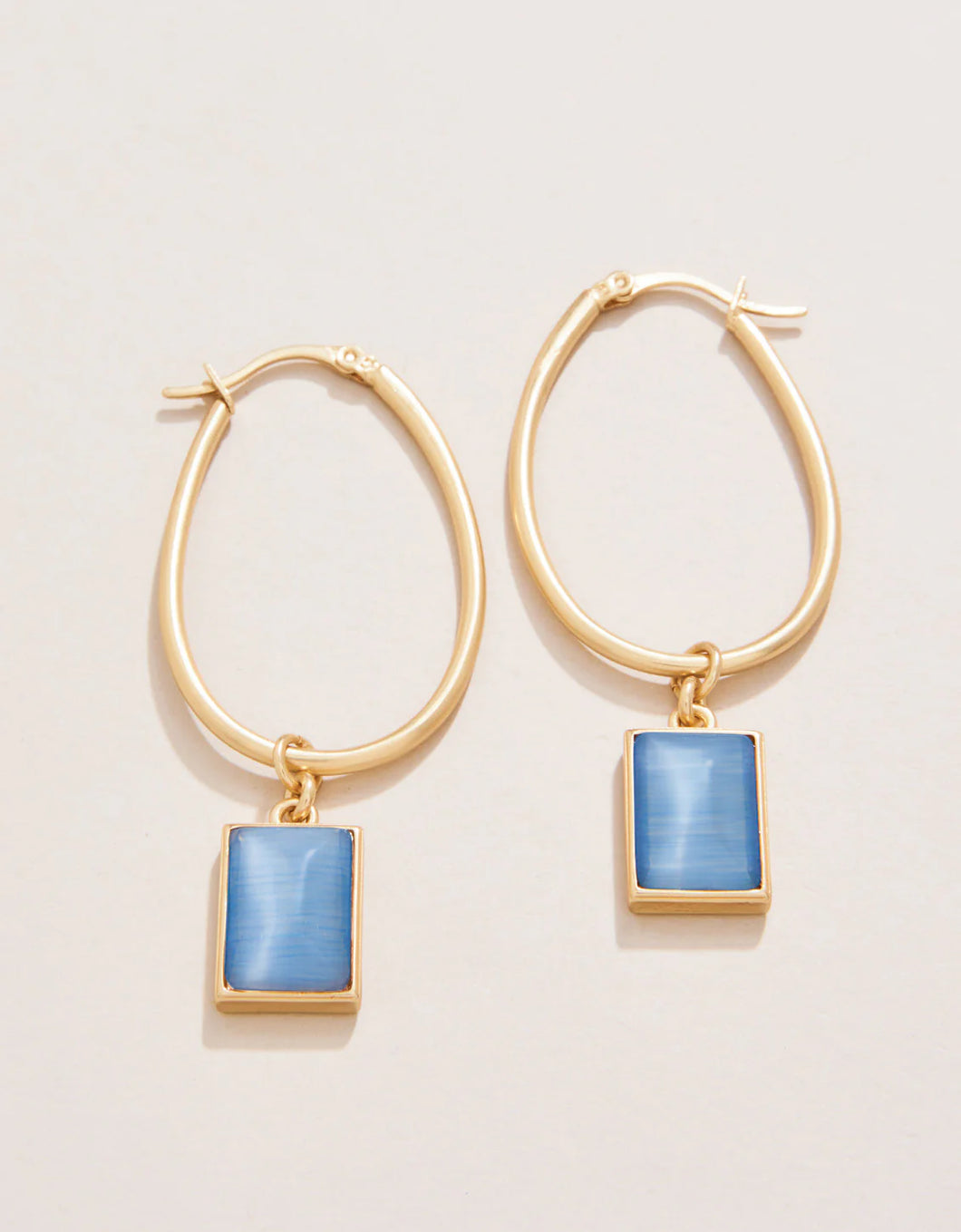 Spartina 449 Chateau Hoop Earrings Optic Blue