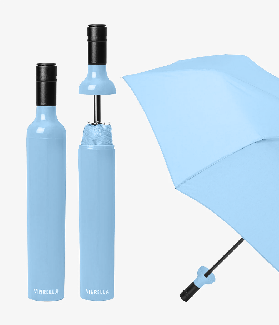 Vinrella Powder Blue Bottle Umbrella
