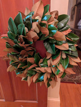 Load image into Gallery viewer, The Classic Lucknow Southern Fresh Magnolia Wreath
