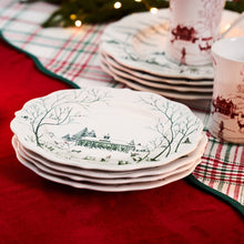 Load image into Gallery viewer, stack of Juliska Country Estate Winter Frolic Dessert/Salad Plates
