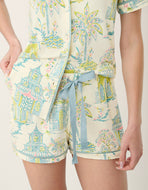 Spartina 449 Pajama Short Flagler Teal