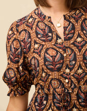 Load image into Gallery viewer, Spartina 449 Lynette Midi Dress Guerard Estate Floral Black
