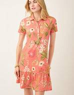 person wearing the Spartina 449 Joelle Polo Dress Lightner Garden Pink