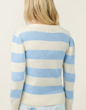 Load image into Gallery viewer, Spartina 449 Harbour Sweater Tide Foam Stripe back of sweater

