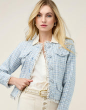 Load image into Gallery viewer, Spartina 449 Jayda Tweed Jacket Blue/Cream Tweed
