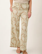 Spartina 449 Resort Fringe Palazzo Pant Seawall Scroll Fawn