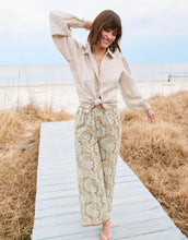 Load image into Gallery viewer, Spartina 449 Resort Fringe Palazzo Pant Seawall Scroll Fawn
