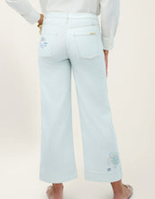 Load image into Gallery viewer, Mable Wide Leg Jean Flagler Resort Stripe back view
