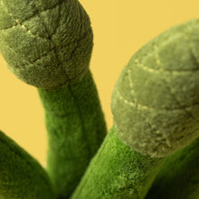 Load image into Gallery viewer, Jellycat Amuseables Asparagus close up showing stiching
