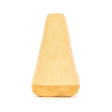 Load image into Gallery viewer, Jellycat Amuseables Parmesan back bview showing tan 'rhine' and lighter cheese
