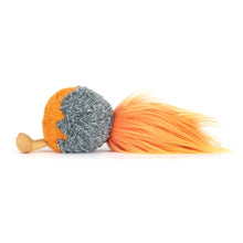Load image into Gallery viewer, sideview of Jellycat Amuseables Space Comet with showing long tail
