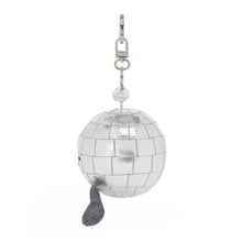 Load image into Gallery viewer, Jellycat Amuseables Disco Ball Key Chain Bag Charm side view
