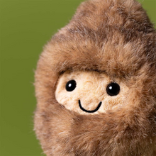 Load image into Gallery viewer, close up of the face Jellycat Amuseables Peanut Yeti Outfit

