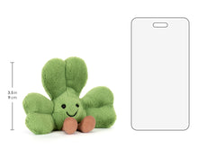 Load image into Gallery viewer, Jellycat Amuseables Siofra Shamrock graphic showing 3.5 inches height 
