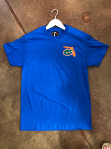 Florida Go Gators Mascot Men’s T-shirt- Royal Blue