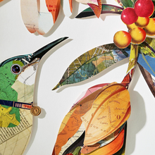 Load image into Gallery viewer, Humming Birds Paper Collage Wall Art

