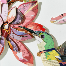 Load image into Gallery viewer, Humming Birds Paper Collage Wall Art
