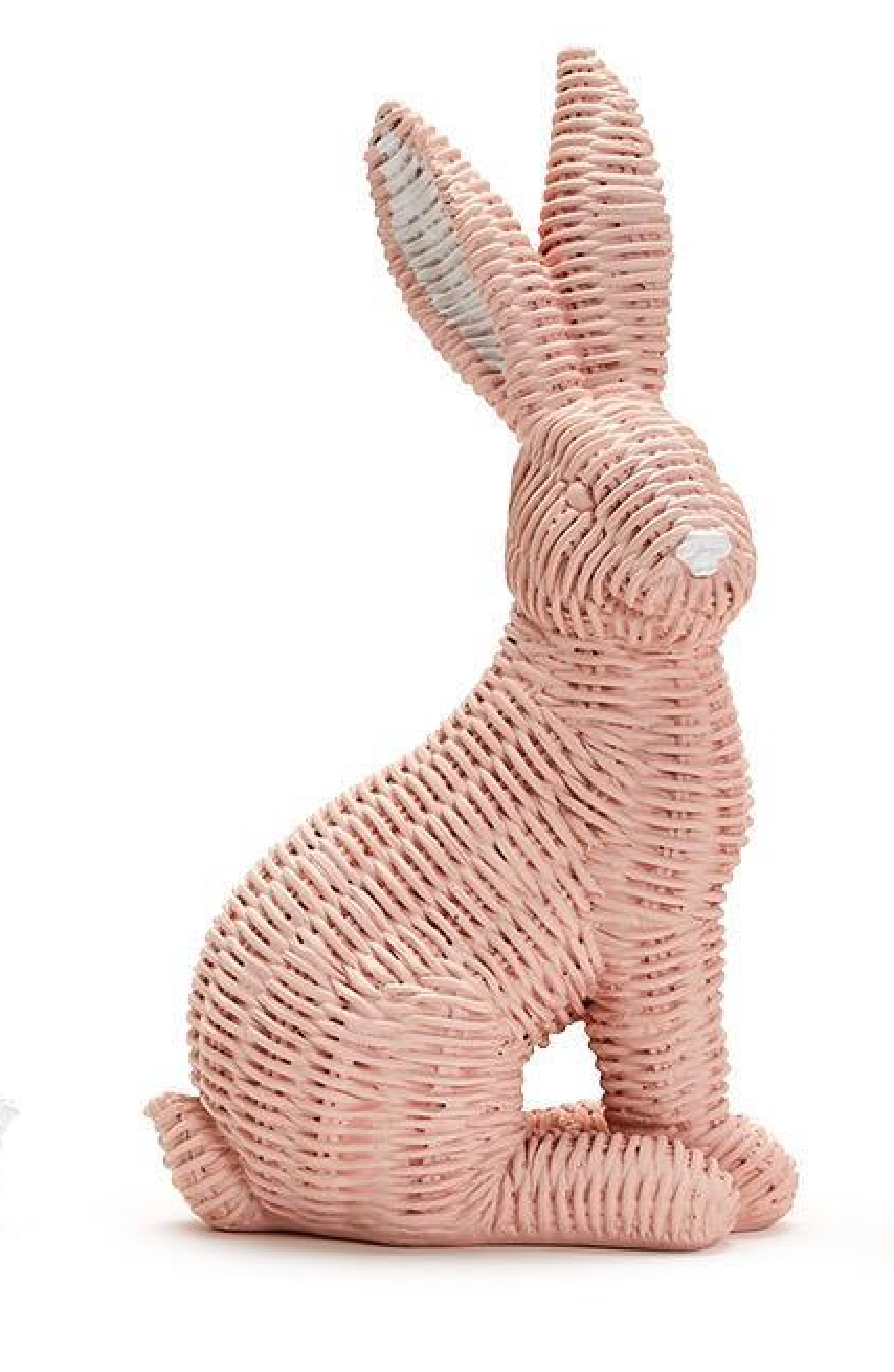 Hello Easter Basket Weave Pattern Bunny Decor
