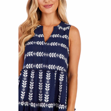 Load image into Gallery viewer, Navy Angelica Yarn-Dye Dress
