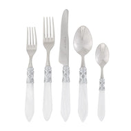 Vietri Aladdin Brilliant Flatware 5 PPS - White