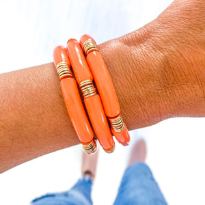 Acrylic Tube Bamboo Bracelet