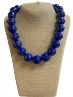 Acrylic Bal Short Necklace - Royal Blue