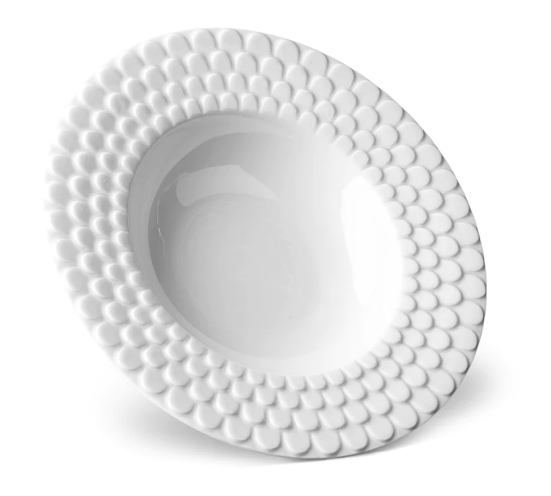 Aegean Soup Plate - White - FINAL SALE