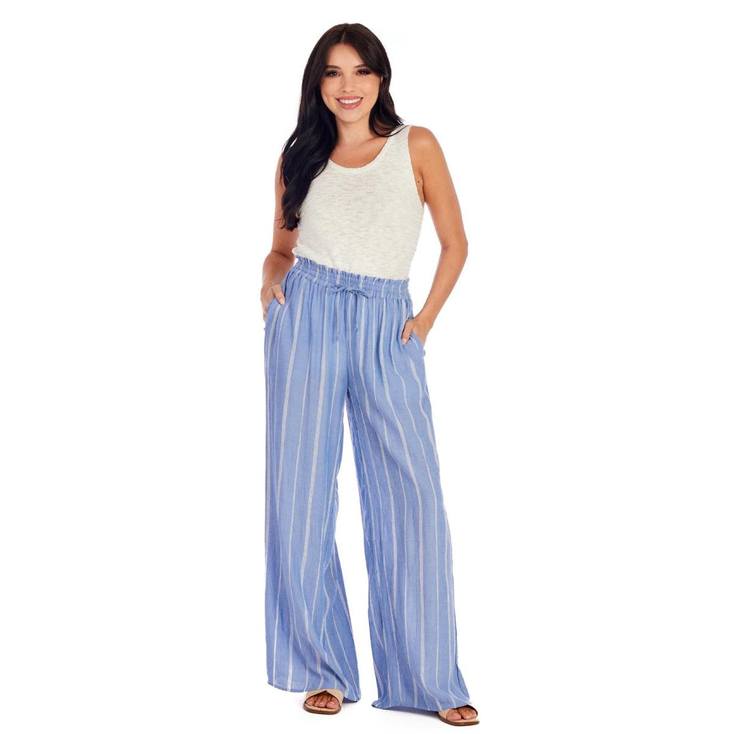 Emily Smocked Trousers - Blue