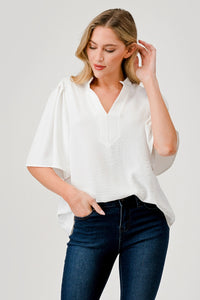 Gigi Short Flutter Sleeve Top