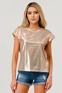 Metallic Shimmer Top - Gold