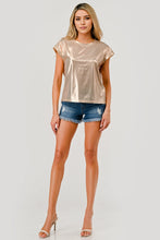 Load image into Gallery viewer, Metallic Shimmer Top - Gold
